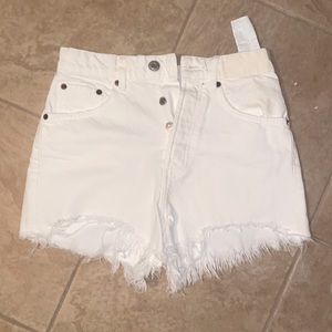 White denim shorts